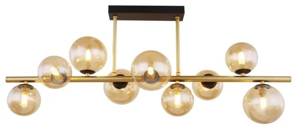 Globo 56135-9D - LED Luster na tyči RIHA 9xG9/3W/230V mosadz