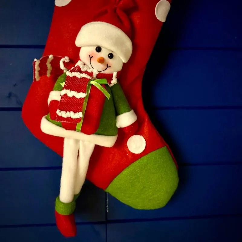 DECOLED Vánoční punčocha s panďulákem, 50 cm