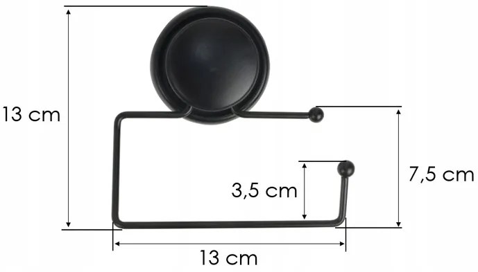 Držiak toaletného papiera - čierny