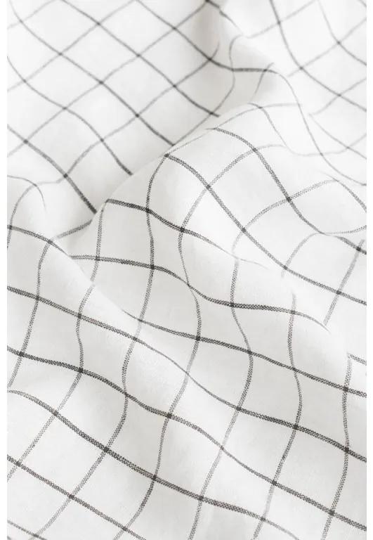 Magic Linen Ľanové obliečky sada (3ks) Charcoal grid Veľkosť: 135x200,50x70cm