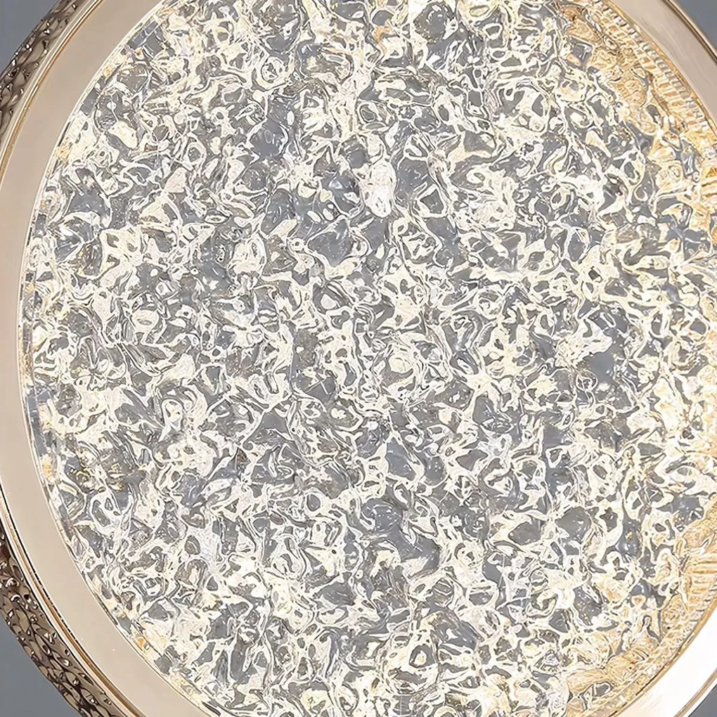 Toolight Toolight, LED krištáľové závesné svietidlo, 7W, 4000K, 500lm, G089-1CP, zlatá, OSW-09706