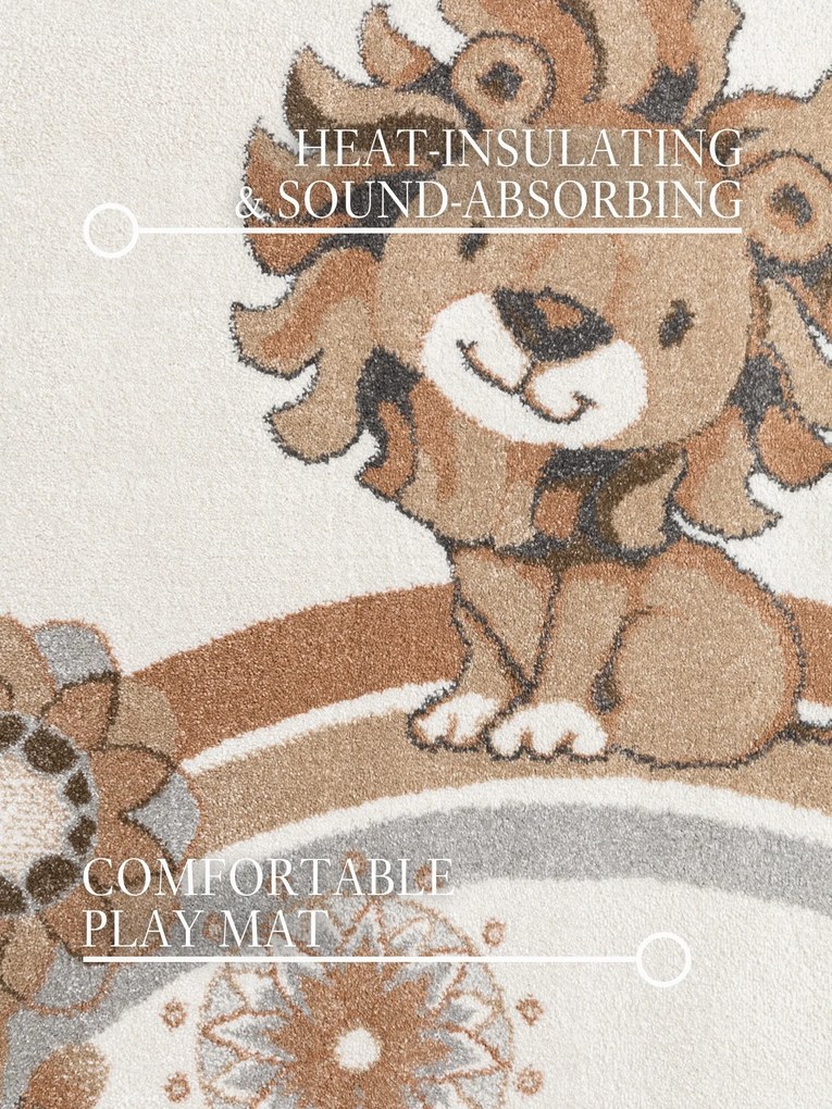 Detský kusový koberec Villeroy & Boch Boho Kids 106309 Cream Multicolor, 120x170, biela, detská izba, Villeroy & Boch