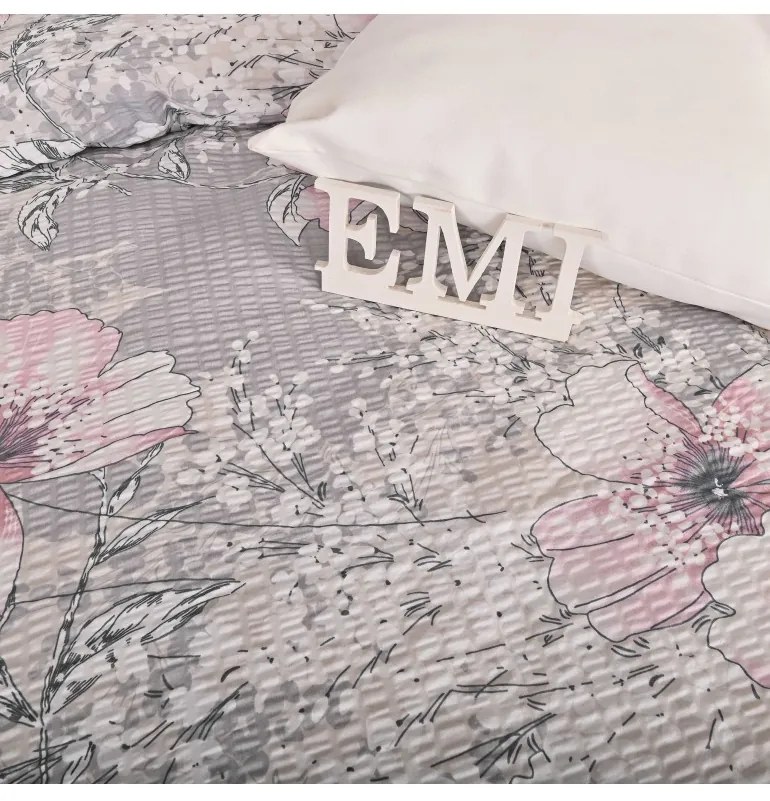 Obliečky krepové Isadora ružové EMI, Štandardný set jednolôžko obsahuje 1x 140x200 + 1x 70x90