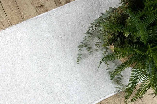 Kúpeľňový koberček SYNERGY glamour / lurex, biely