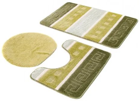 Sada kúpeľňových koberčekov MULTI C5016 zelený, grécky