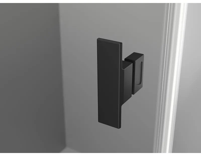 Mexen, Mexen Mist Duo výklopný sprchový kút 90 x 90 cm, čierna mriežka - 8A4-090L-090P-70-77