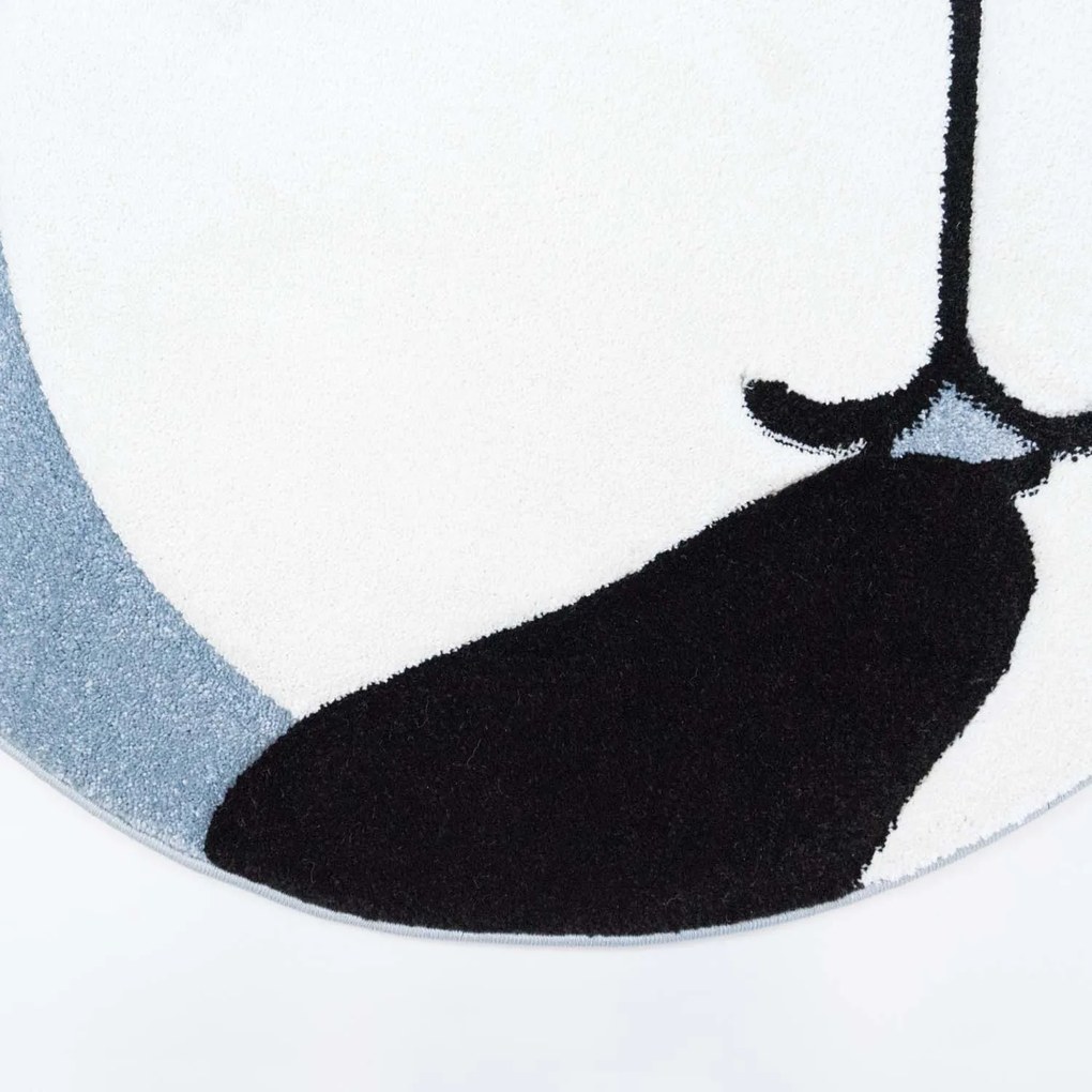Dekorstudio Okrúhly detský koberec BEAUTY Modrá panda Priemer koberca: 160cm