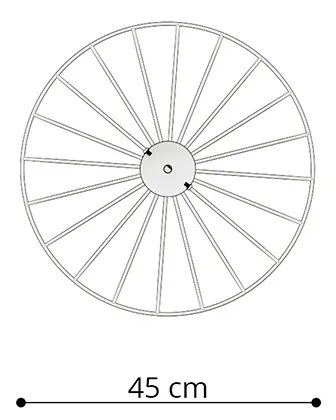 Závesné svietidlo Sirkel, 1x čierne drôtené tienidlo, (fi 45 cm)