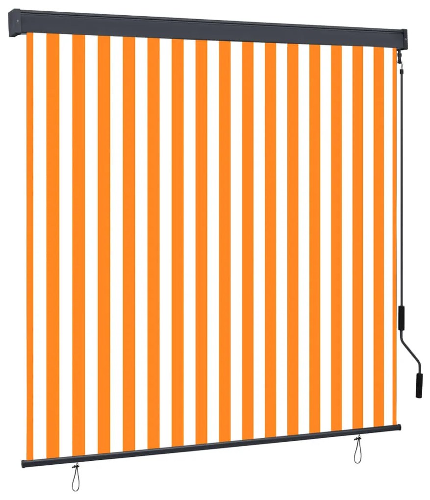 vidaXL Vonkajšia zatemňovacia roleta 170x250 cm biela a oranžová