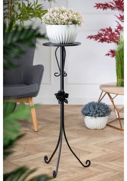 Stojan na kvety 95x39 cm čierna