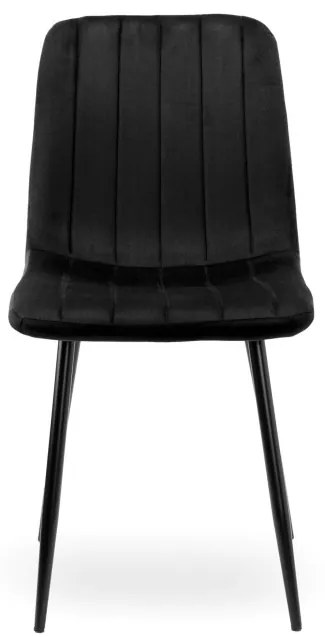 Jedálenská stolička FRESNO VELVET čierna