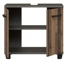 Kúpeľňová skrinka VENOM antracit/hnedá