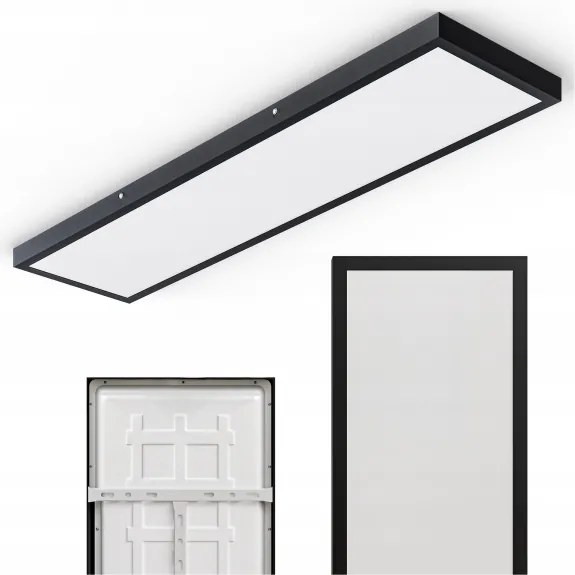 LED prisadený panel LED/60W/230V 30x120 cm čierny