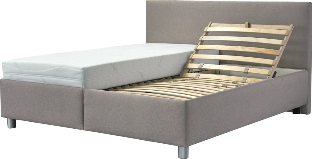 Sconto Posteľ s polohovacími roštami REFLEX sivohnedá, 180x200 cm