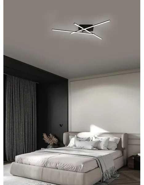 Brilagi - LED stropné svietidlo STRIPES LED/30W/230V čierna