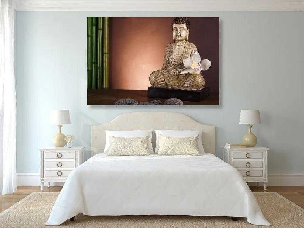 Obraz meditujúci Budha - 120x80