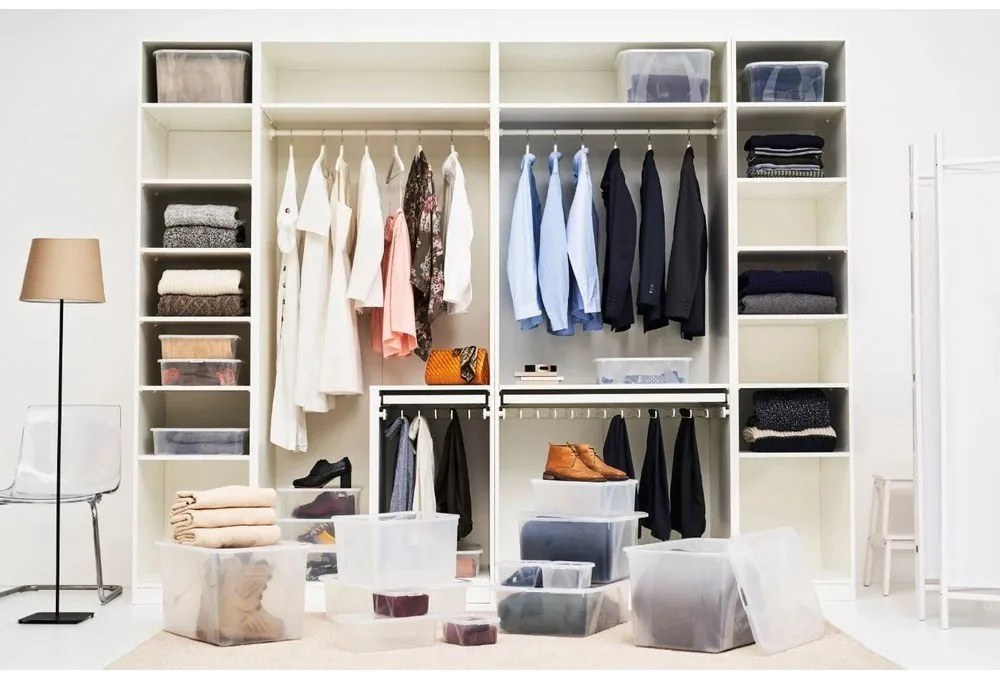 Plastový úložný box s vekom 19 l Lona - Rotho