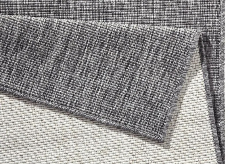 NORTHRUGS - Hanse Home koberce Kusový koberec Twin-Wendeteppiche 103097 grey cream – na von aj na doma - 160x230 cm