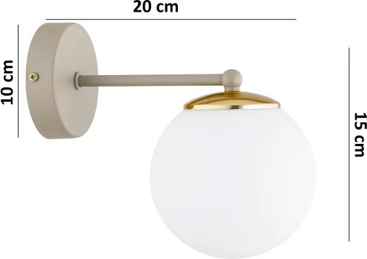 Brilagi - Nástenné svietidlo MILO ECRU 1xE27/60W/230V béžová/zlatá