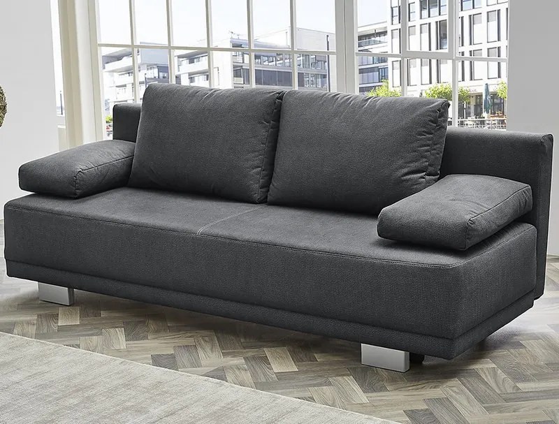 Rozkladacia pohovka Luzio, tmavo šedá látka