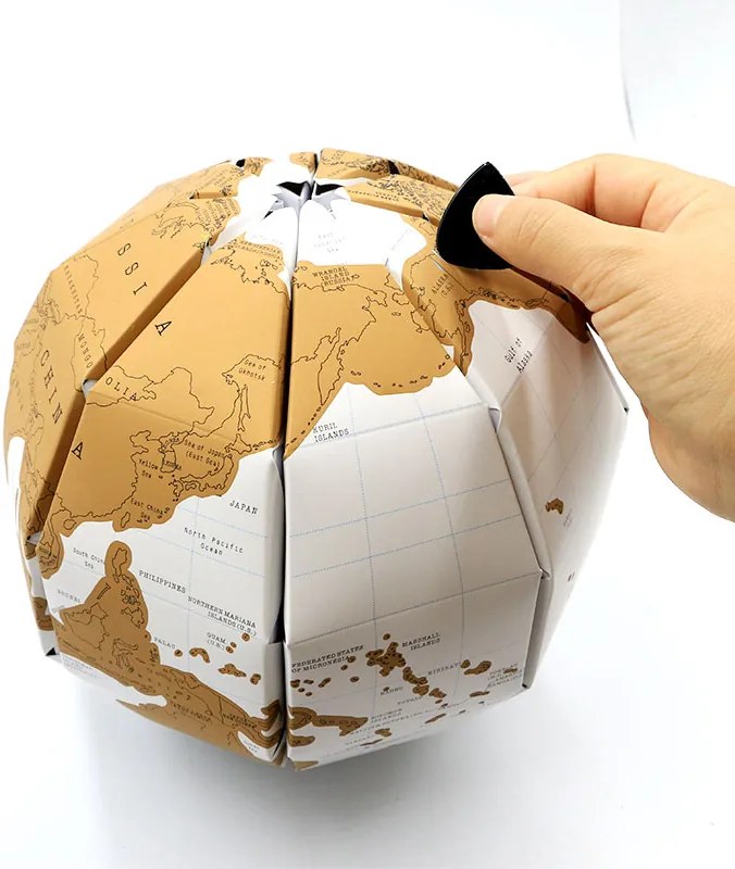 Stieracia mapa 3D glóbus puzzle