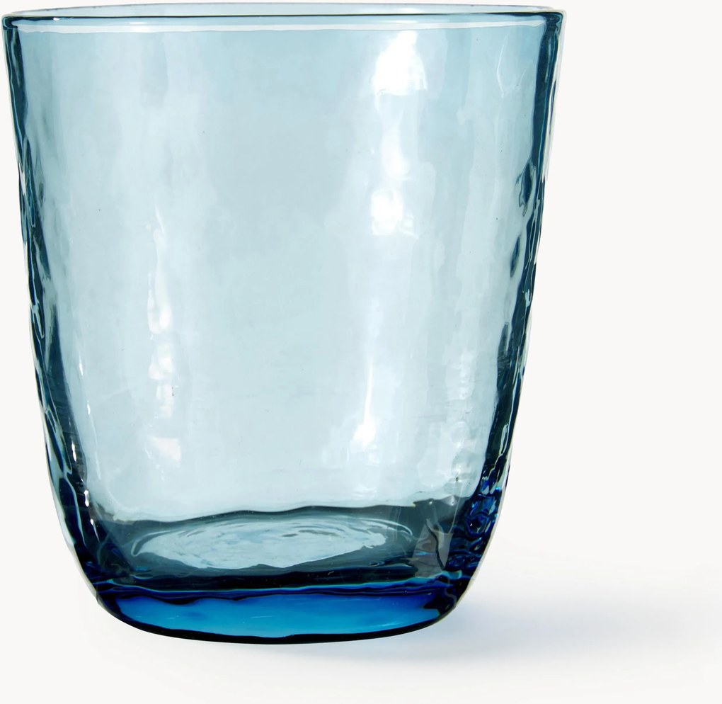 Ručne fúkané poháre na vodu Hammered, 4 ks