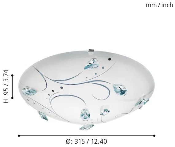 Eglo 95689 - LED Stropné svietidlo SORRENTA 1 LED/16W/230V