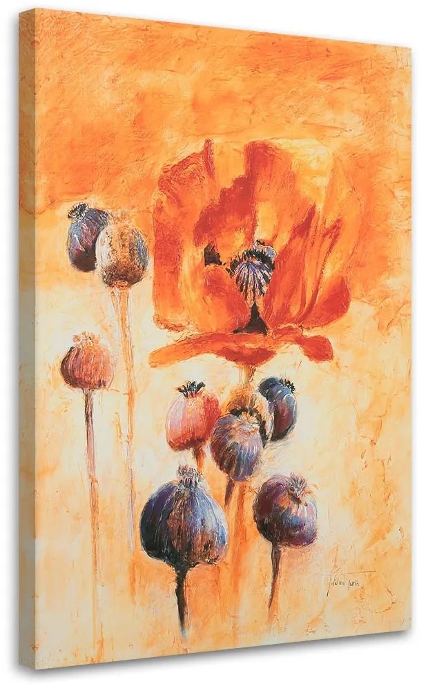 Gario Obraz na plátne Kvitnúce maky ako ručne maľované Rozmery: 80 x 120 cm