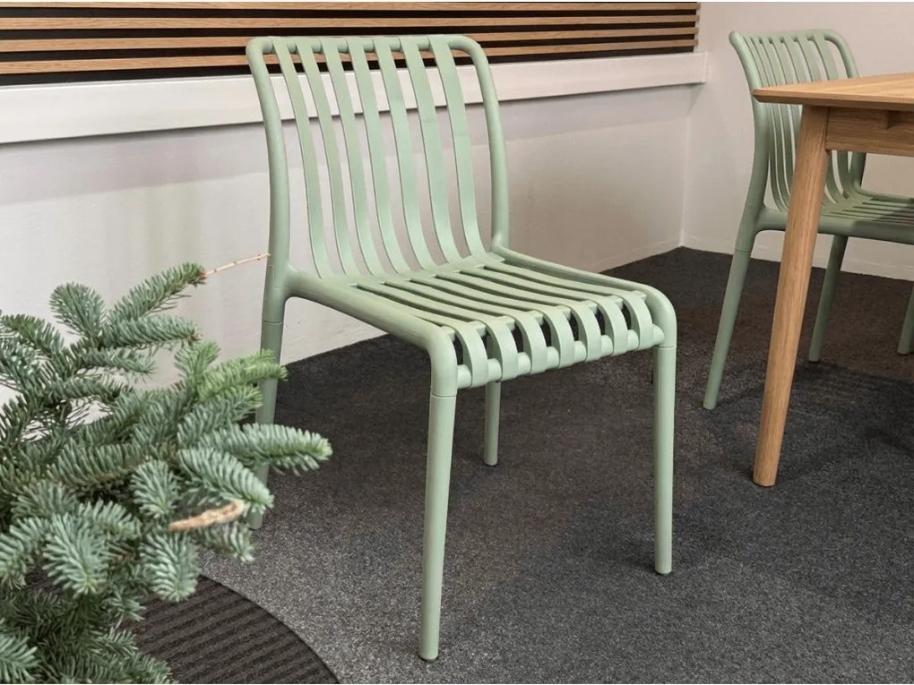 Plastová stolička TREGO, zelená