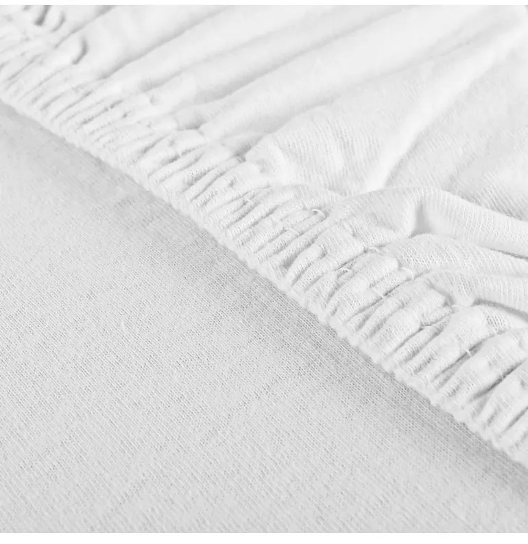 Plachta posteľná biela jersey EMI, Plachta 90x200