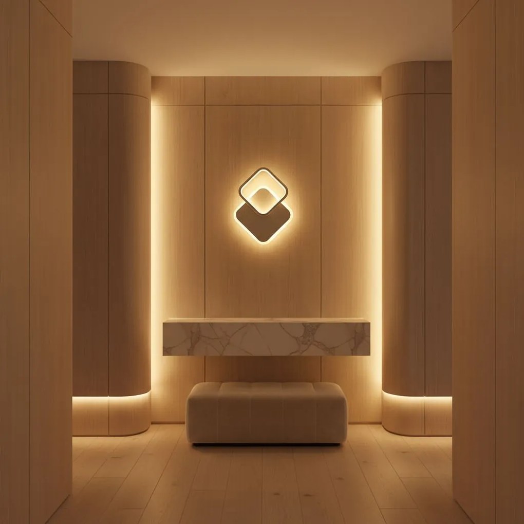 Toolight Toolight, LED nástenné svietidlo 18W, 3000K, 500lm, LHJ080-W, biela, OSW-50056