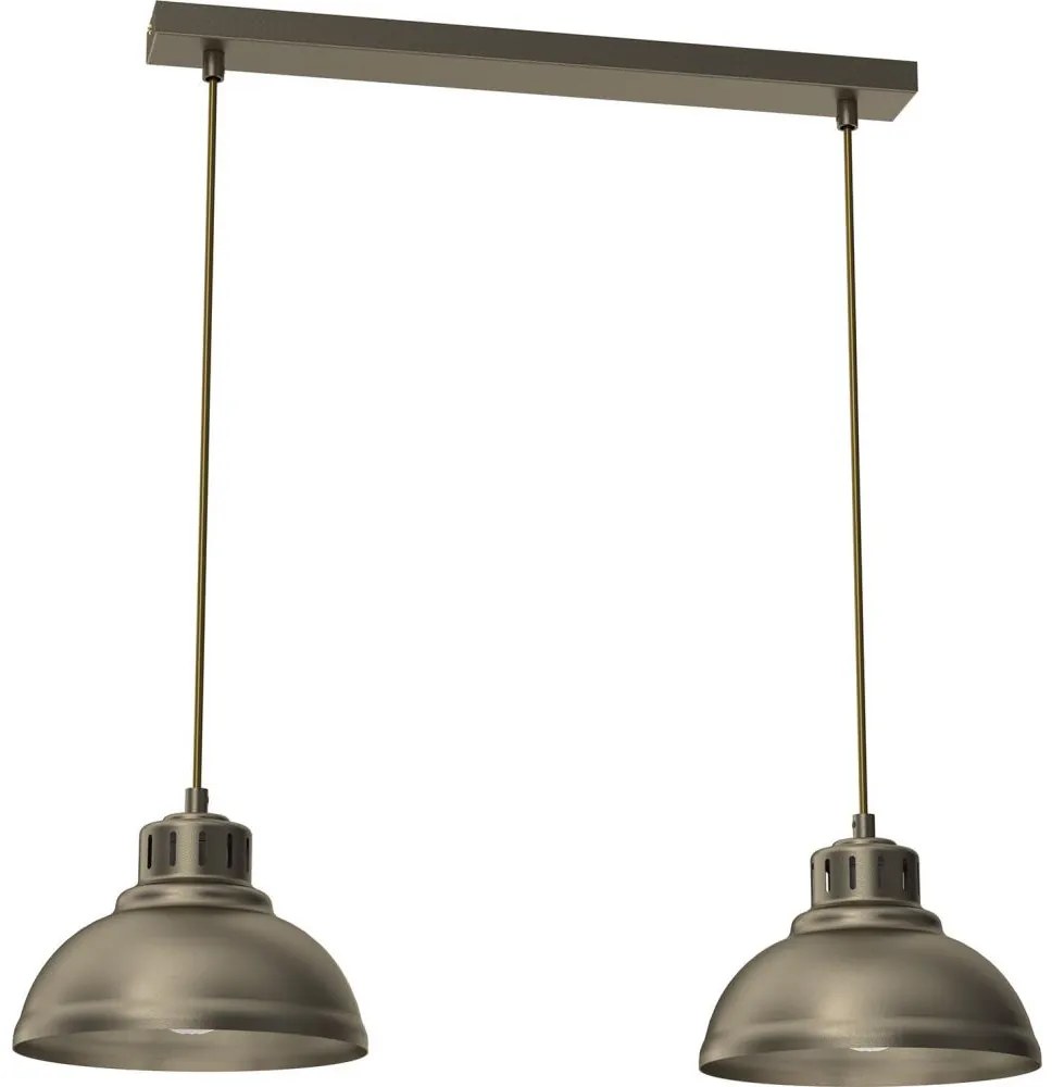 Luminex Luster na lanku SVEN 2xE27/15W/230V mosadz LU8936A