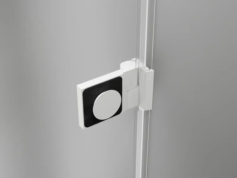 Mexen, Mexen Lunar-B Otočné pravé sprchové dvere 80 cm, transparentné, biele - 832-080-000-20-00-P