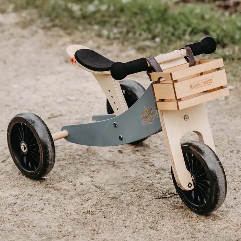 Drevené balančné odrážadlo Tiny Tot Plus 2v1 modrá