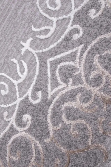 Koberec GALYA K3810A sivý / hnedý kruh