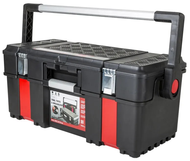 Plastový kufor na náradie s nášľapným vekom