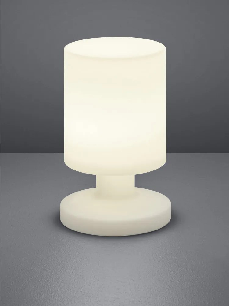 Trio LORA R57071101 Nočná stolová lampa biely plast incl. 1 x SMD, 1,5W, 3000K, 90Lm 90lm 3000K IP44 A+