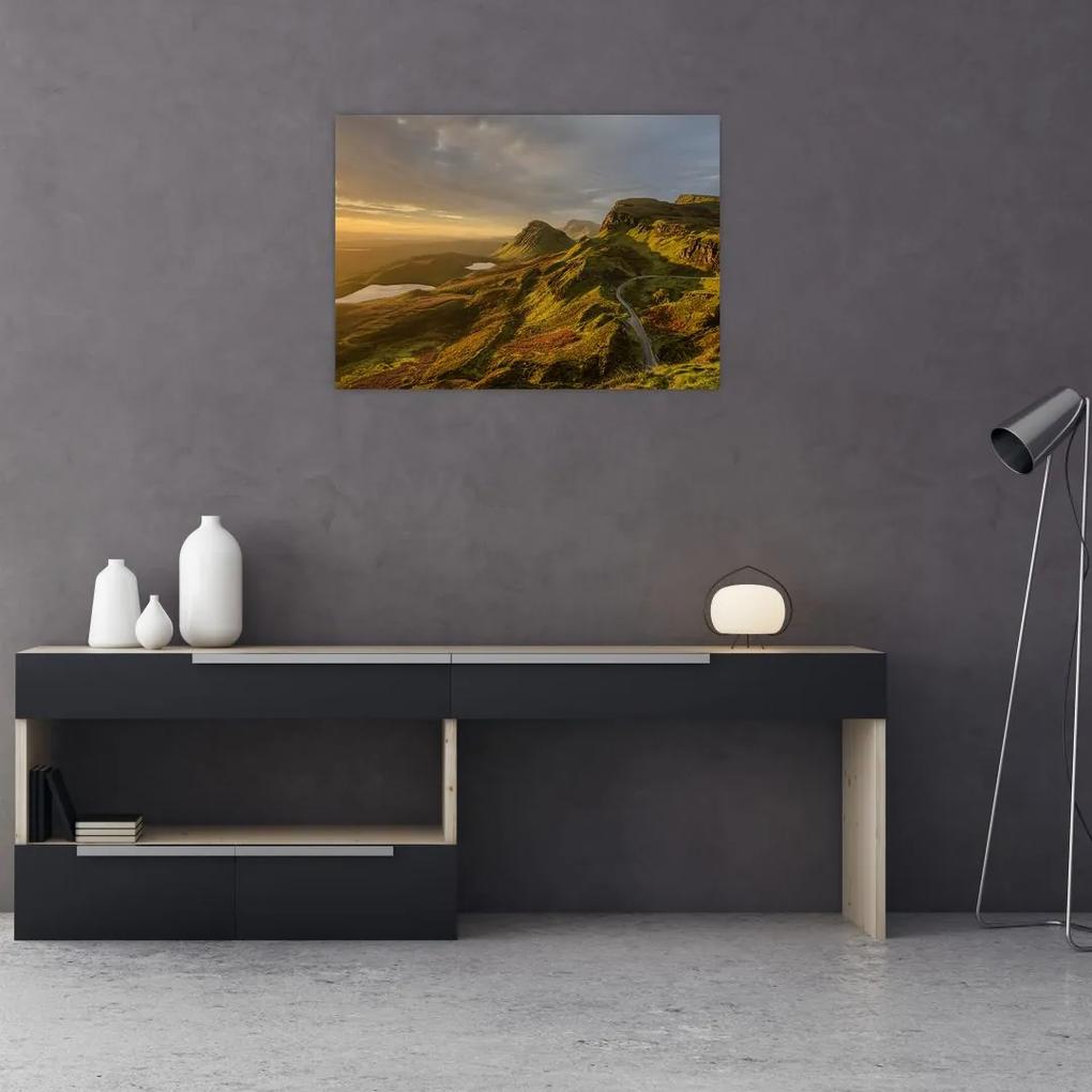 Sklenený obraz pohoria (70x50 cm)