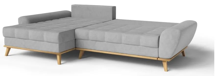 Svetlosivá rozkladacia rohová pohovka (ľavý roh) Balitco – Ropez