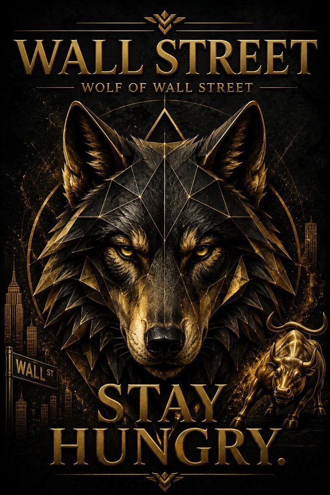 Vlk z wallstreet - Metalický obraz 60x40cm