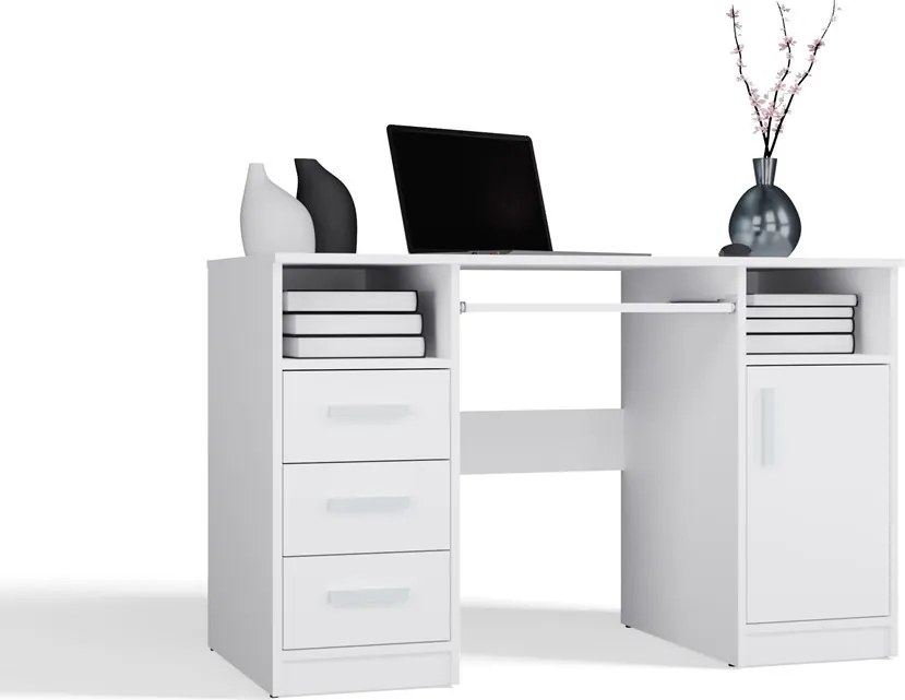 Písací stôl DELTA 120 cm biely