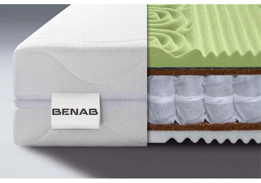 Tvrdý/stredne tvrdý pružinový obojstranný matrac 90x200 cm Visco Sleep – BENAB