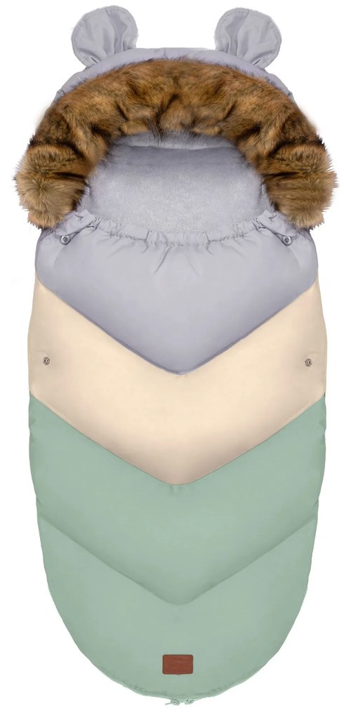 Tutumi Teddy PRO-V, detský spací vak 90x50 cm, pastelová zelená, NAZ-12310