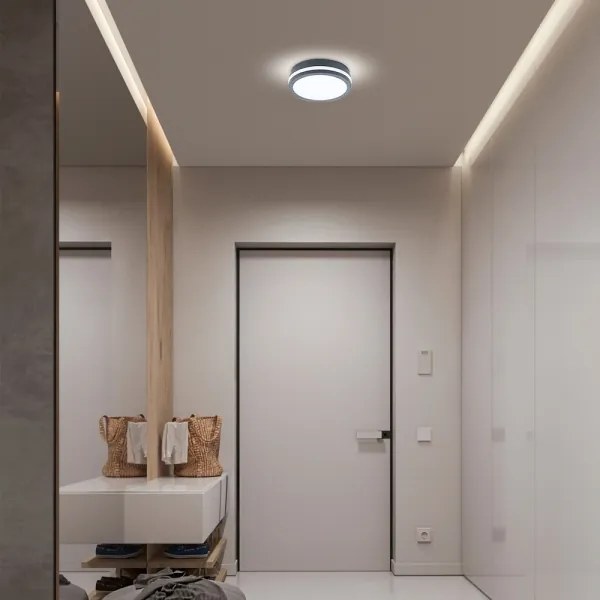 Brilagi - Vonkajšie LED svietidlo so senzorom BENE LED/18W/230V priemer 22 cm IP54