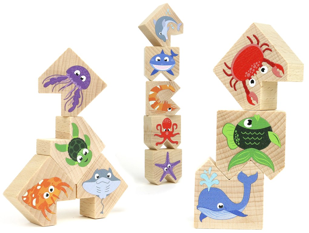 Milaniwood - Drevená balančná hra - morské zvieratká