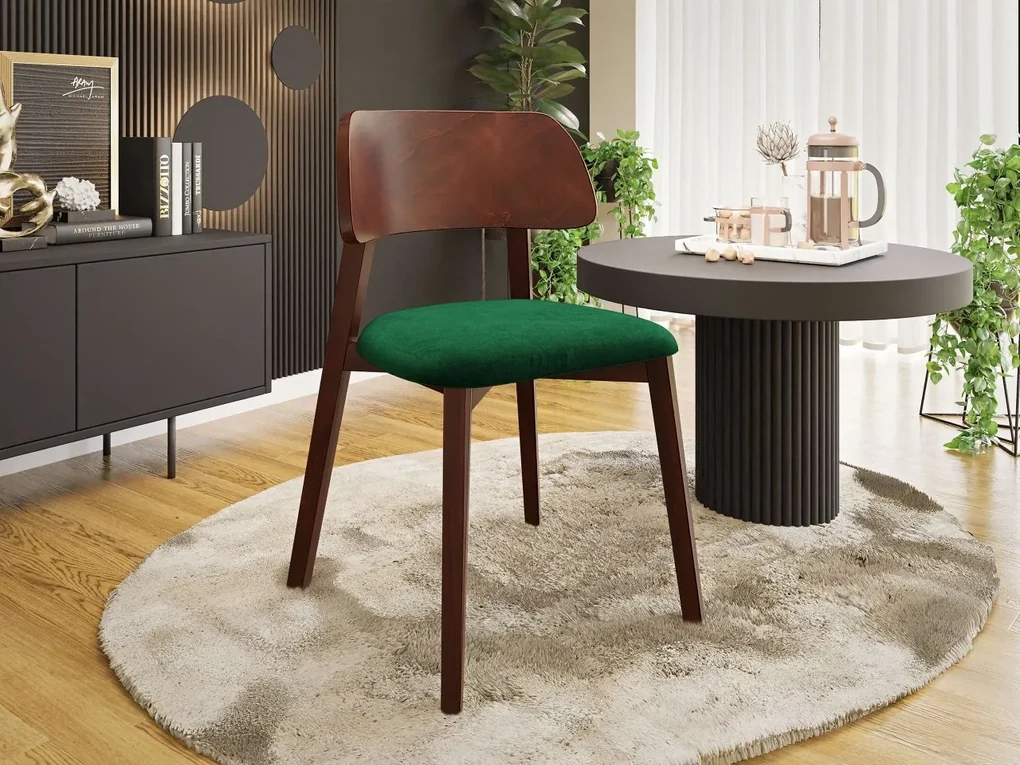 Jedálenská stolička Azunax, Dostupné poťahy: Magic Velvet 2219, Farby: orech