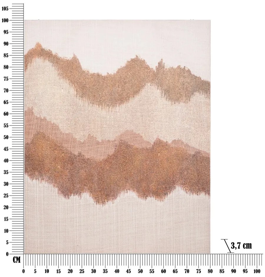 Ručne maľovaný obraz 80x100 cm Browny - Mauro Ferretti