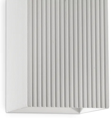 FARO 40565 - Nástenné svietidlo SOLE 2xGU10/8W/230V biela vrúbkovaná hranatý