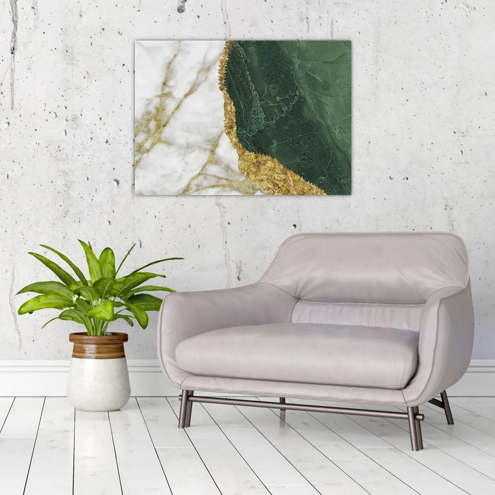 Obraz - Zelený mramor N⁰3 (70x50 cm)