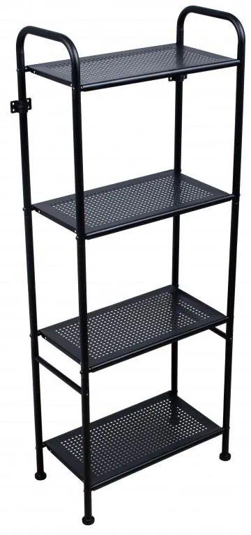 Erga Miki, 4-policový regál 420x220x1065mm, čierna matná, ERG-YKA-P.MIKI-4